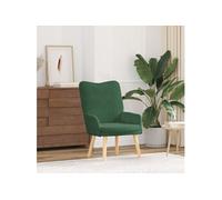 Chaise Relaxante vidaXL Vert Jungle en Velours Côtelé