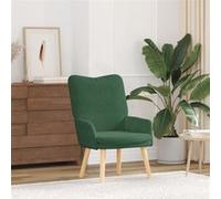 Chaise Relaxante Vert Jungle en Velours Côtelé Vert G