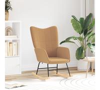 vidaXL Chaise à bascule Beige Tissu Sherpa, Fauteuil de salon, rocking-chair moderne, assise stylée, rocker rembourré 42001788