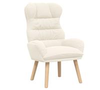 Chaise Relaxante Vidaxl En Tissu Crème Ressemblant À De La Laine Bouclée