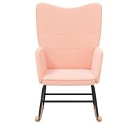 Chaise Relaxante Vidaxl En Tissu Laineux Rose