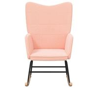 Chaise relaxante vidaXL en tissu laineux rose