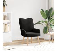 Chaise Relaxante Vidaxl En Tissu Noir Semblable À De La Laine Bouclée Noir