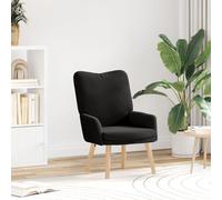Chaise Relaxante Vidaxl En Tissu Noir Semblable À De La Laine Bou Noir