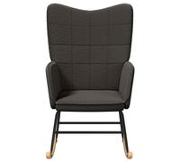 Chaise Relaxante vidaXL Gris Foncé en Tissu Curly Imitant la Laine