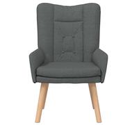 Chaise Relaxante Vidaxl Gris Foncé Tissu