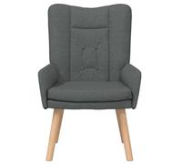 Chaise Relaxante vidaXL Gris Foncé Tissu