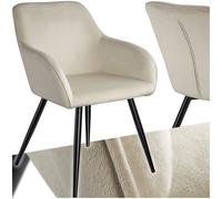 Chaise Rembourrée aspect velours Dossier ergonomique