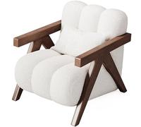 Chaise rembourrée moderne du milieu du siècle pour salon, chambre à coucher, bureau et balcon - Chaise d'appoint élégante et confortable pour améliorer la décoration de la maison