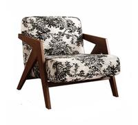 Chaise rembourrée moderne du milieu du siècle pour salon, chambre à coucher, chambre d'amis, chaise de salon de ferme en bois massif pour lire et s'asseoir sur le côté
