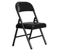 Chaise rembourrée multifonction pliante pour bureau, conférence et formation - Chaise de fitness inversée pour économiser de l'espace - Noir - 45 x 45 x 79 cm
