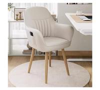 Chaise rembourrée rembourrée confortable chaises de restauration en bois pivotant avec bras, chaise d'accent de bureau pas de roues pour la réception, chaise de bras accent pivotant avec pattes