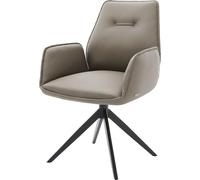 Chaise-rembourrée Zoa-Flex Pied croisé Large Noir Cuir de Vache Couleur Boue Ressorts ensachés