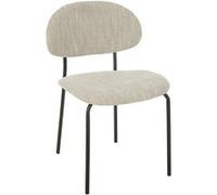 Chaise repas 51x55x82 cm en tissu doux beige - TESTI Beige G
