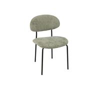 Chaise repas 51x55x82 cm en tissu doux vert - TESTI