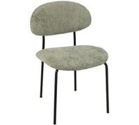 Chaise repas 51x55x82 cm en tissu doux vert - TESTI Vert