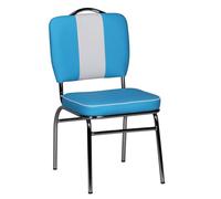 Chaise rétro Américan 50amp rsquo s/60amp rsquo s diner bleue