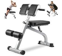 Chaise romaine pliable pour entraînements polyvalents, 8 hauteurs réglables, supporte 181,4 kg, idéale pour les gymnases à domicile, l'hyperextension et l'entraînement des abdominaux