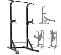 Chaise Romaine Station de Musculation Complet, Pull Bar Barre de Tractions sur Pieds, Barres de Traction Support d'Entraînement Dips Pull Up Fitness Power Tower, Barre Traction Stable Charge 150KG