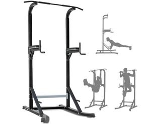 Chaise Romaine Station de Musculation Complet, Pull Bar Barre de Tractions sur Pieds, Barres de Traction Support d'Entraînement Dips Pull Up Fitness Power Tower, Barre Traction Stable Charge 150KG