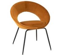 J-Line Chaise Ronde Metal/Textile Ocre