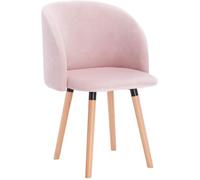 WOLTU Chaise de Salle à Manger,Velours,Rose | Chaise Coiffeuse Chambre,Fauteuils de Salon avec Siège Rembourré