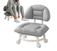 Chaise roulante avec , roulettes et assise ergonomique basse | Tabouret de travail pour bureau, salon, bar, magasin, cuisine, maquillage, atelier, dessin, garage, couture