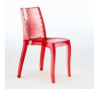 Chaise salle à manger bar polycarbonate transparent empilable café Hypnotic Gran