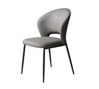 Chaise Salle à Manger Chaise de Salle à Manger Rembourrée Cuisine Moderne Mid-Century Chaises de Salle à Manger Simili Simili Simili Chaise avec Dossier (Grijs)