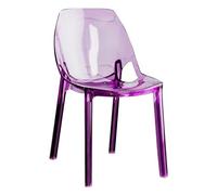 Chaise Salle À Manger En Acrylique Transparent,Chaises D'ordinateur En Cristal, Chaises Empilables En Plastique Transparent,Chaise Salle À Manger En Une Seule Pièce, Aucun Assemblage N'est Nécessaire(