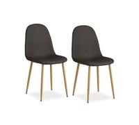 Chaise Salle Manger Lot De 2 - Anthracite