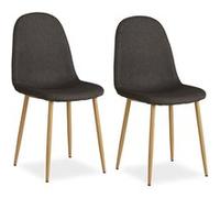 Chaise salle à manger lot de 2 - anthracite