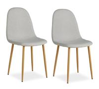 Chaise salle à manger lot de 2 - gris