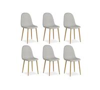 Chaise Salle Manger Lot De 6 - Gris