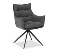 Chaise salle à manger tissu anthracite