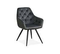 Chaise Salle Manger Velours Gris Design Moderne