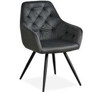 Chaise Salle Manger Velours Gris Design Moderne