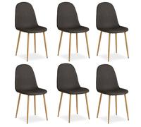 Chaise Salle Manger Lot De 6 - Anthracite
