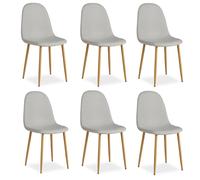 Chaise Salle Manger Lot De 6 - Gris