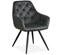 Chaise Salle Manger Velours Gris Design Moderne