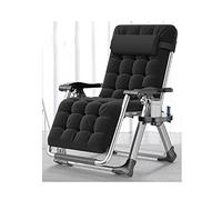 Chaise salon inclinable extérieure réglable Zero Gravity Pliant Patio inclinable extra large avec tasse / porte-téléphone et oreiller en acier pour Park Beach Yard Pool Support 250 lbs (couleur: b)