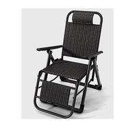 Chaise salon zéro gravité Roard Patio pelouse inclinable pliant pliant chaise en osier surdimensionné extérieur avec oreiller pour balcon au bord de la piscine Support de plage 180 kg (couleur: