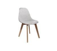 Chaise scandi en grosse maille Flora - Gris clair