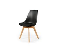 - Chaise scandinave avec coussin - H. 83 cm - Noir