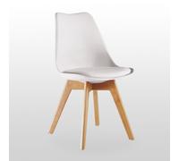 Chaise Scandinave Blanche Lorenzo - Assise Rembourrée - Salle À Manger, Cuisine, Chambre Blanc