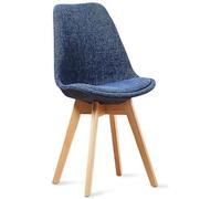 Chaise scandinave bleu patchwork - Bjorn - DESIGNETSAMAISON