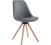 Chaise scandinave Calais pivotante pieds ronds nature - Siège couleur Gris G