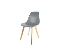 - Chaise scandinave Coque - H. 83 cm - Gris