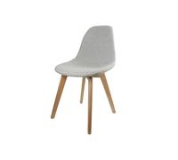 - Chaise scandinave en tissus Olga - H. 83 cm - Gris clair - Olga