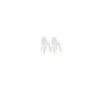 - Chaise scandinave pieds métal et bois de hêtre Phenix (Lot de 2) transparente